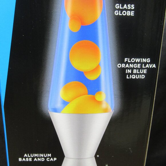 Classic Lava Lamp 14.5" Blue and Orange - Picture 3 of 6
